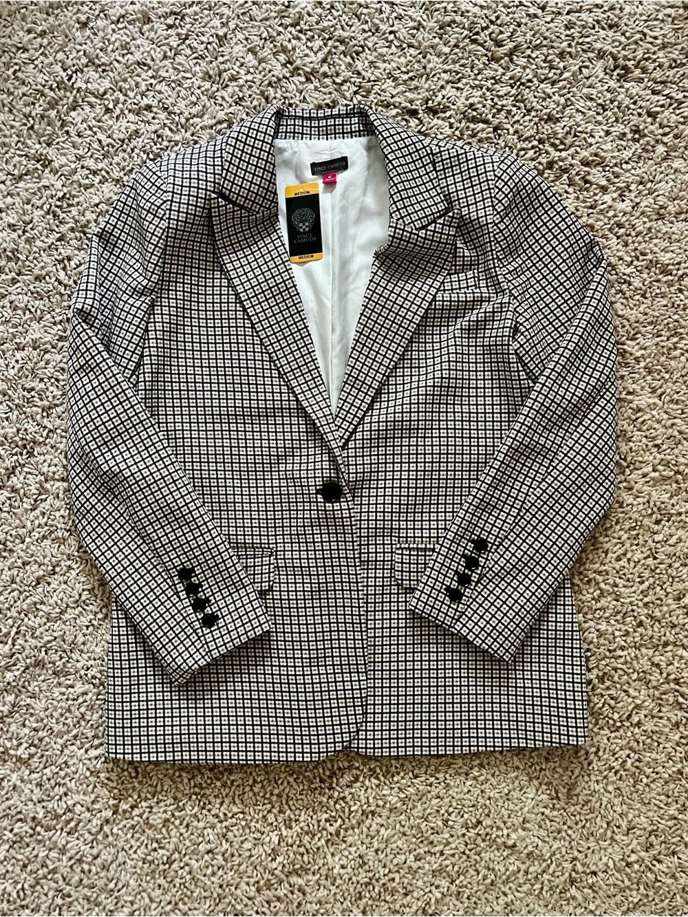 Vince Camuto NWT Checkered Blazer Size M